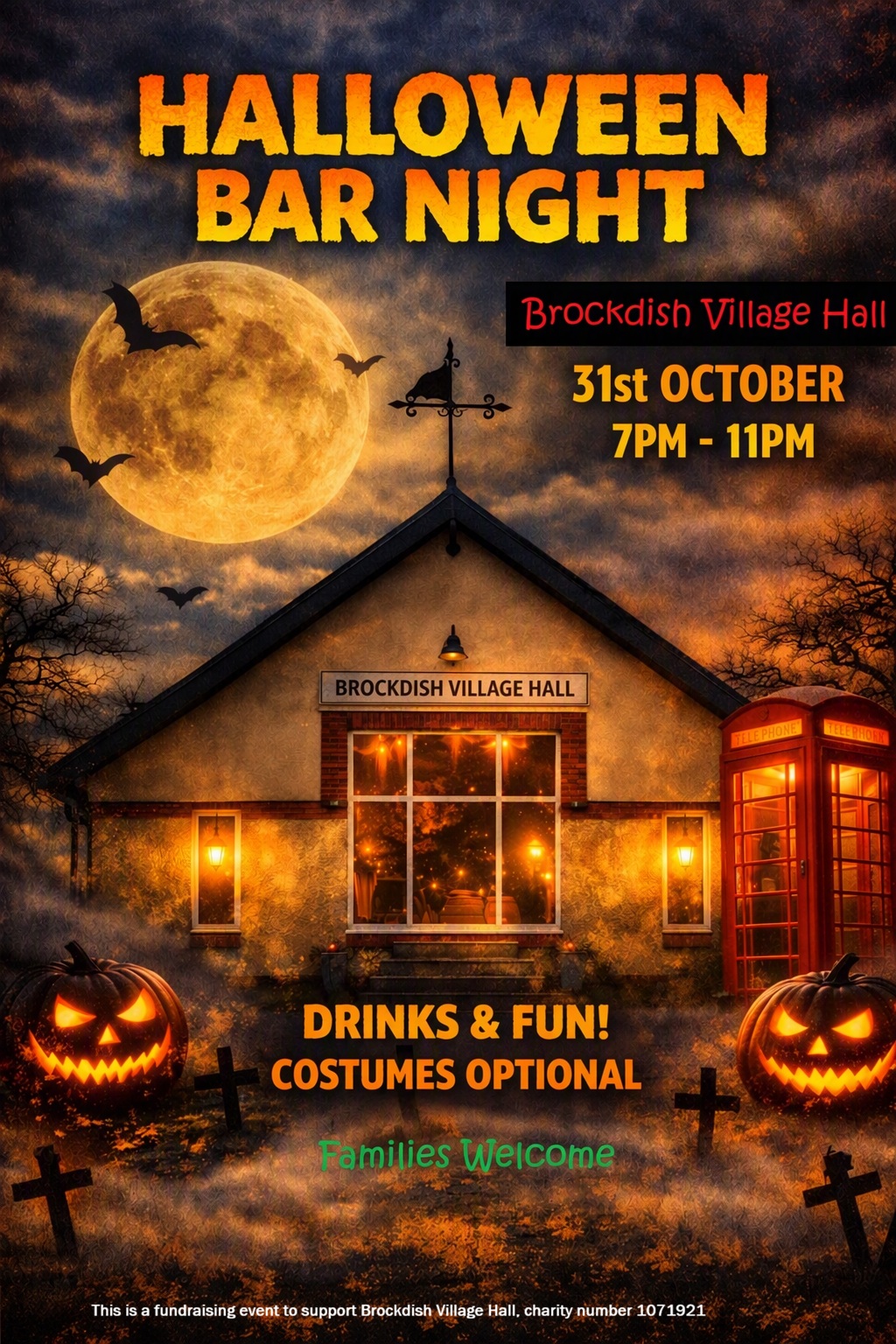 Details of Halloween at Brockdish Village Hall